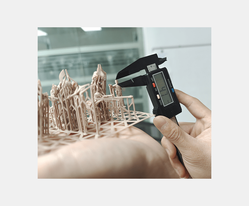 Micro-sculpture resin print model